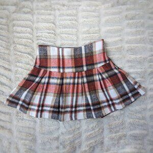 Miami Plaid Mini Skirt - Red, Brown, White